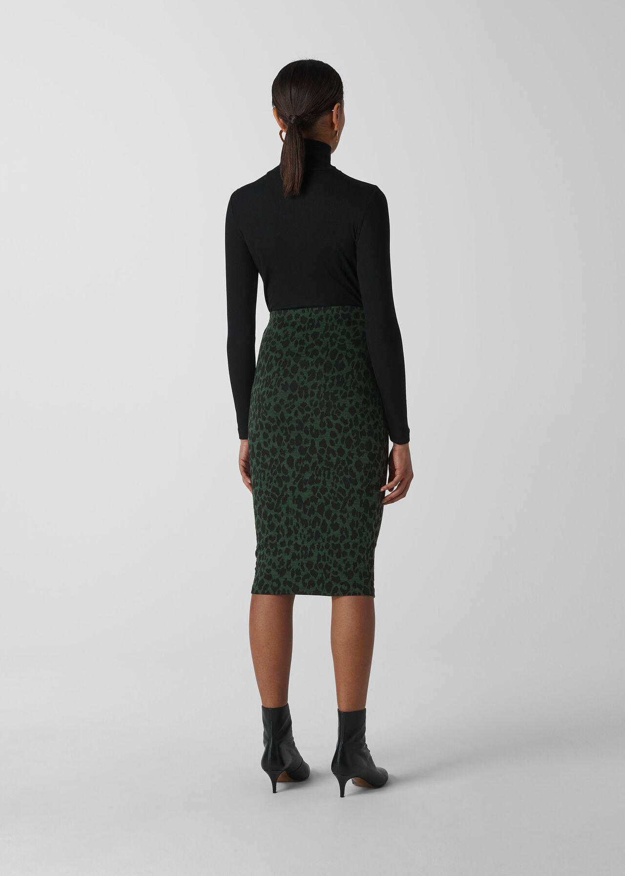 Animal Jacquard Tube Skirt Green/Multi