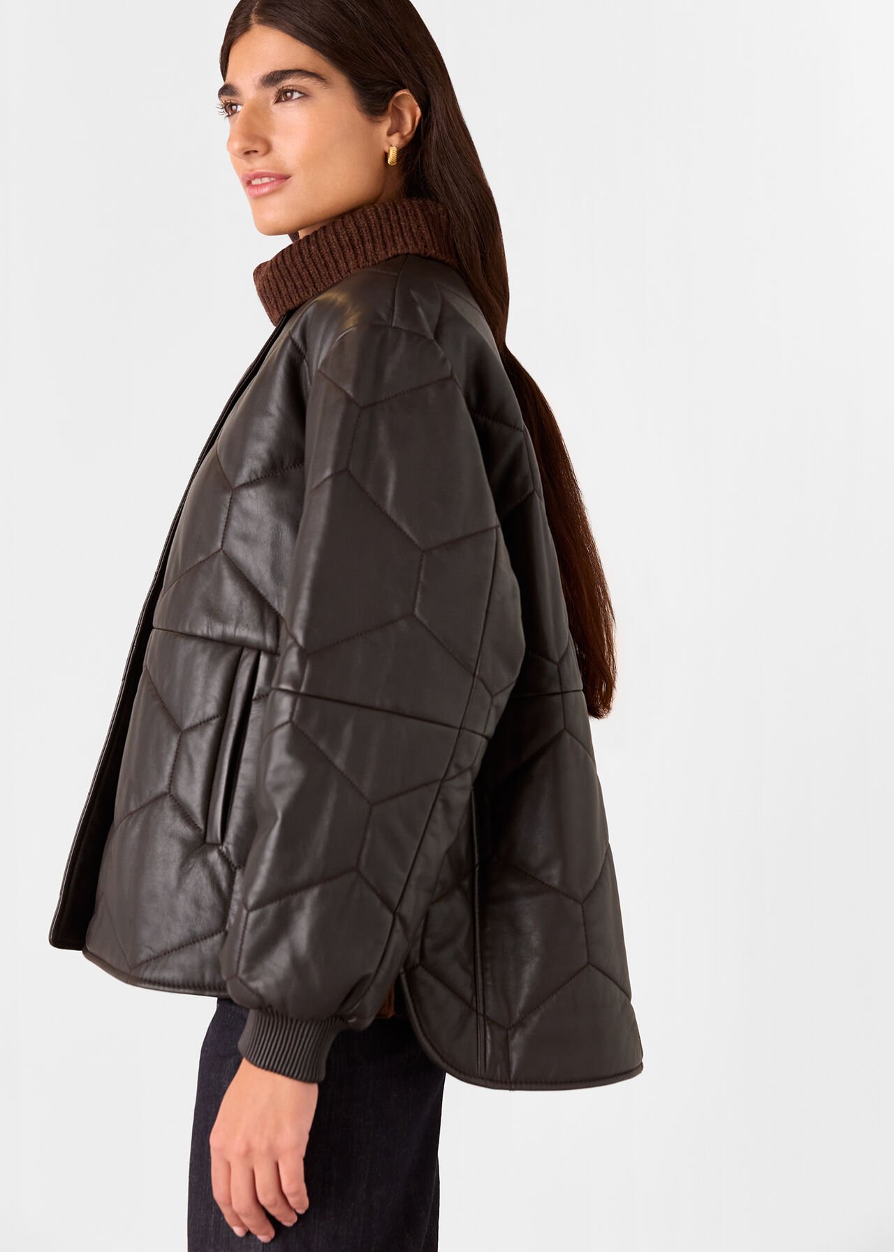 Cleo Leather Quilted Jacket