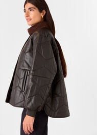 Cleo Leather Quilted Jacket