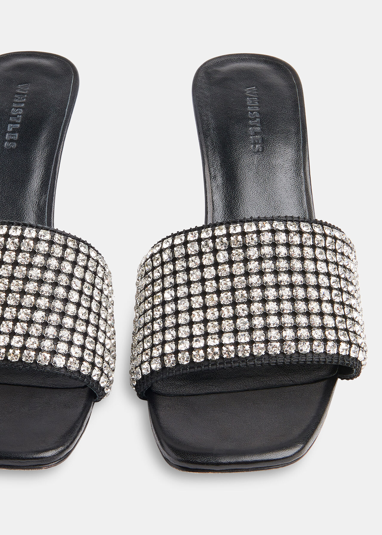 Adella Diamante Slip On Mule