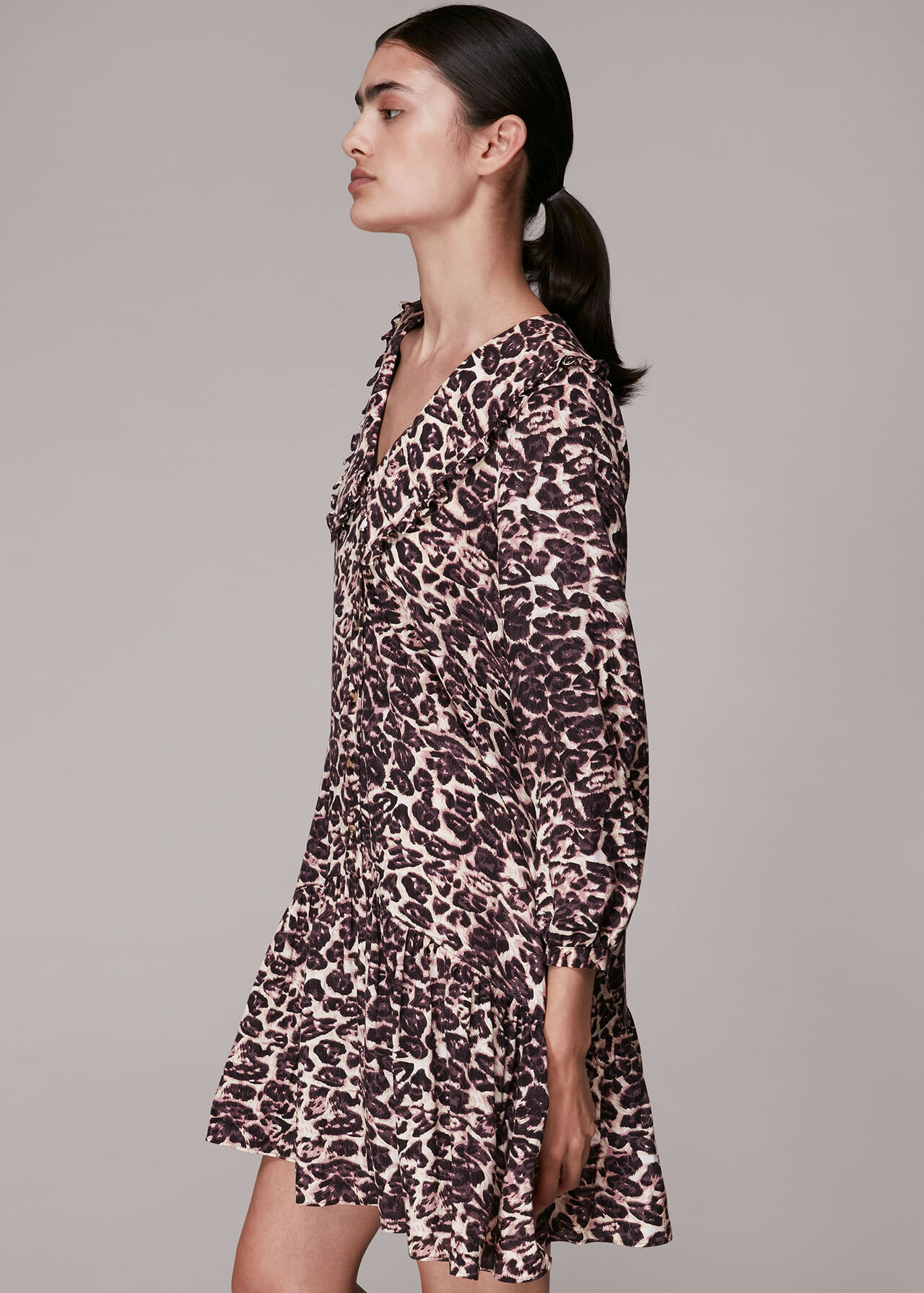 Clouded Leopard Collar Dress