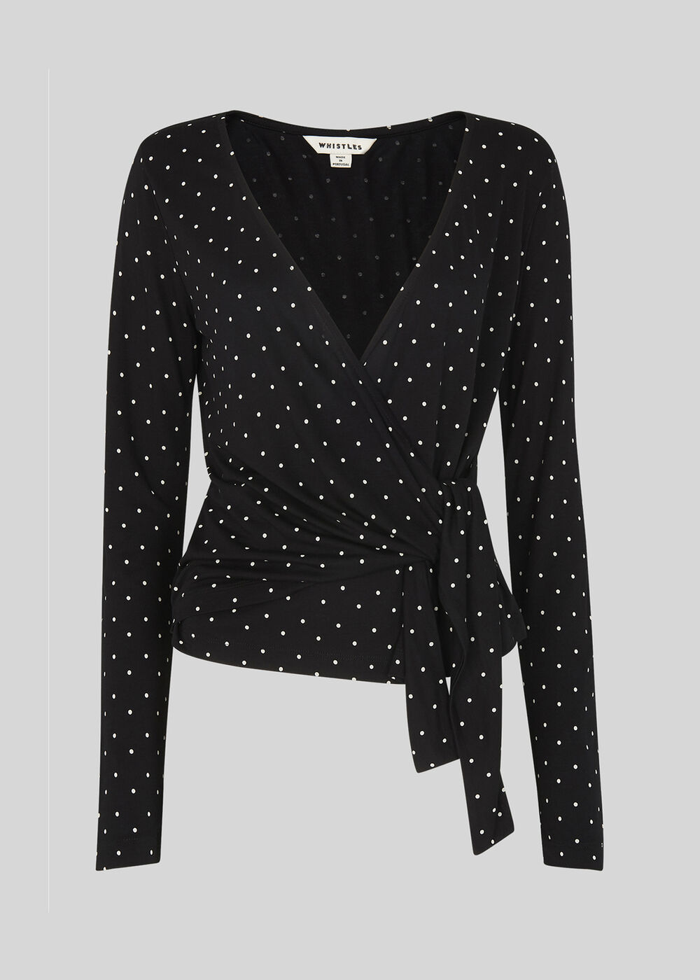 Spot Wrap Tie Top