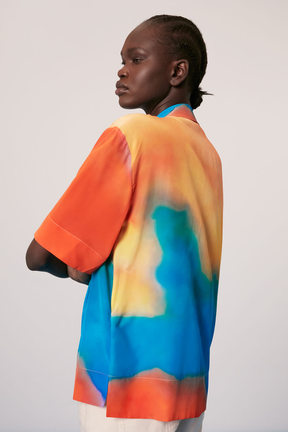 Rainbow Silk Bowling Shirt