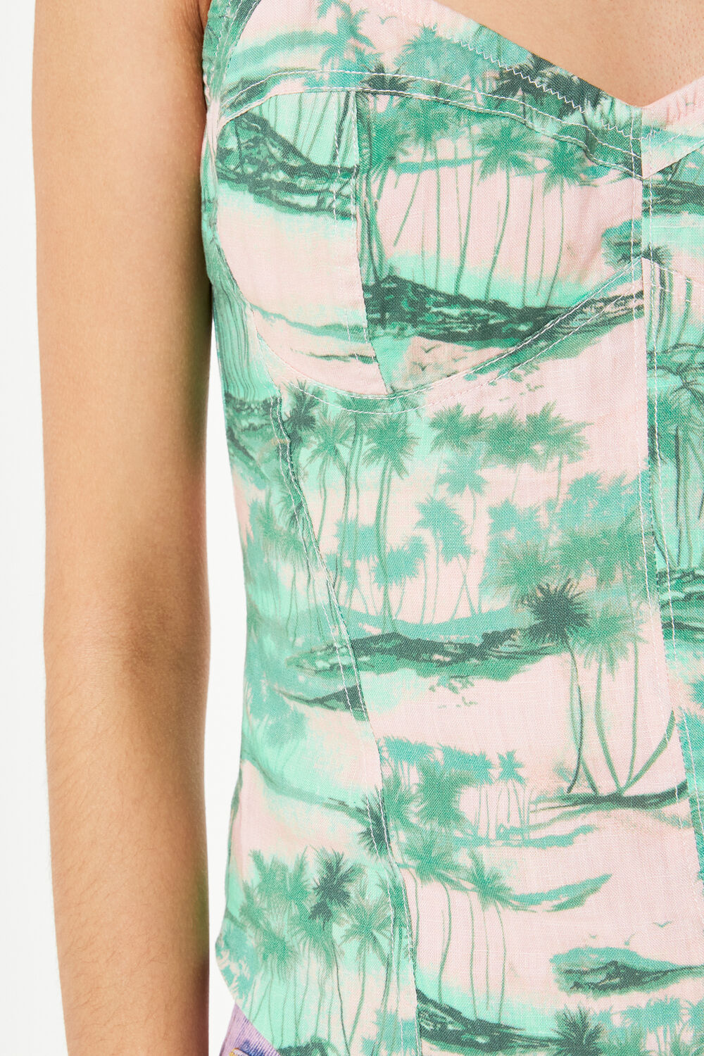 Waving Palms Bustier Top