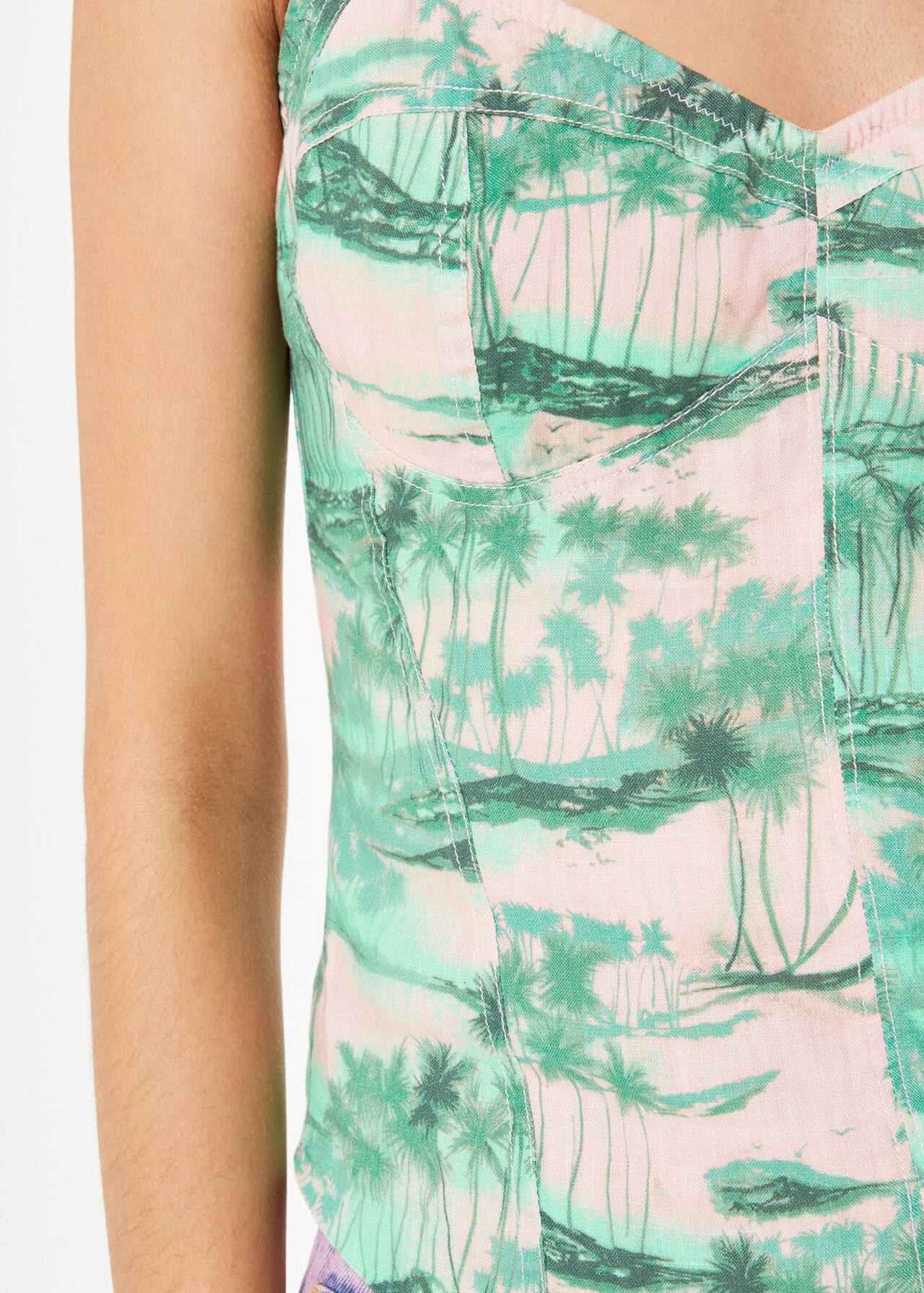 Waving Palms Bustier Top