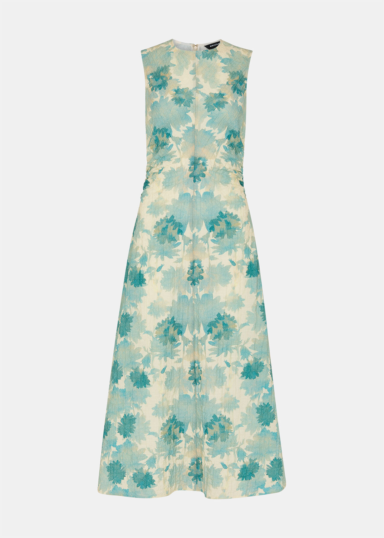 Floral Textured Midi Dress