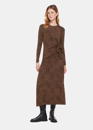 Coffee Bean Tie Jersey Dress