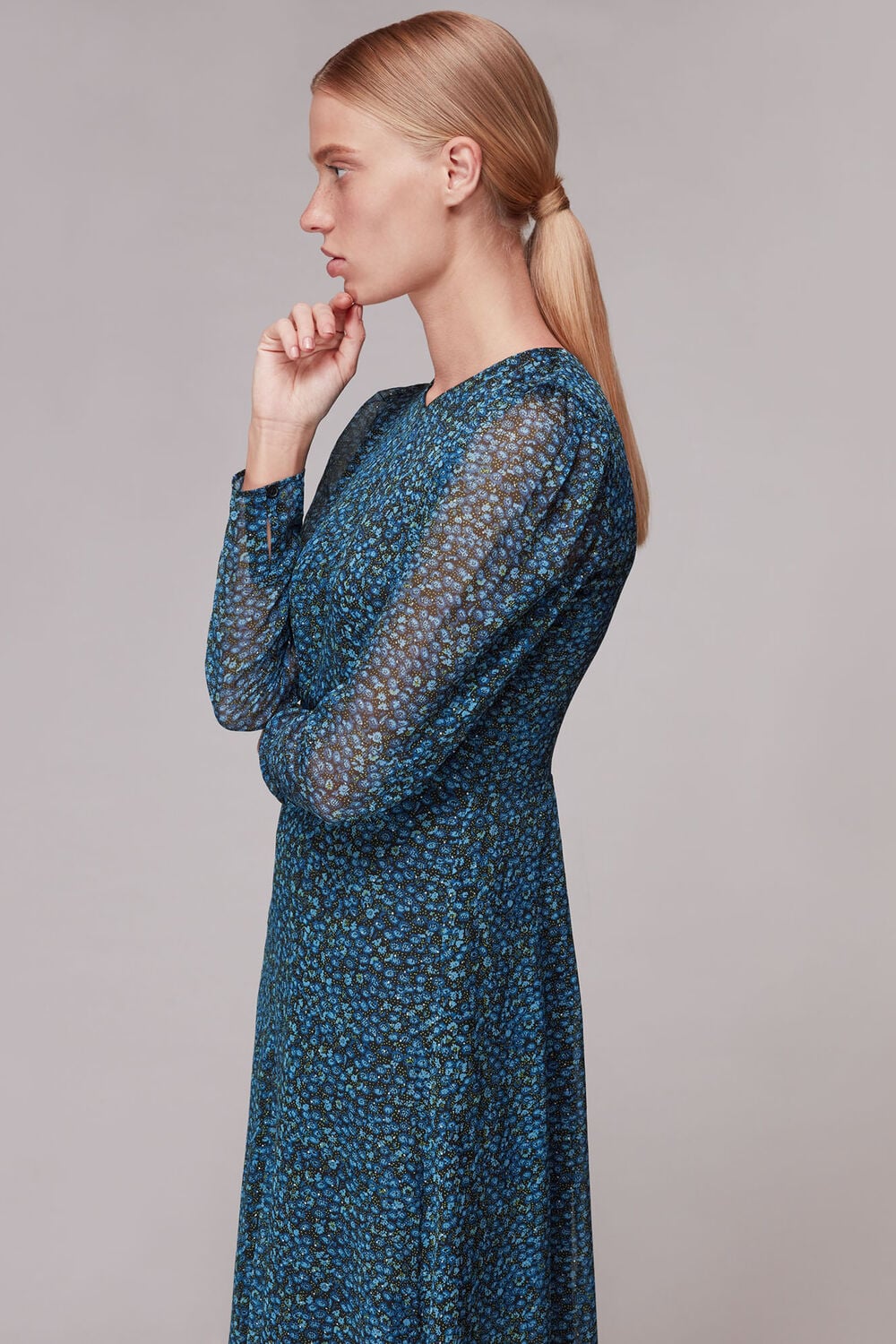 Scattered Bloom Dobby Dress