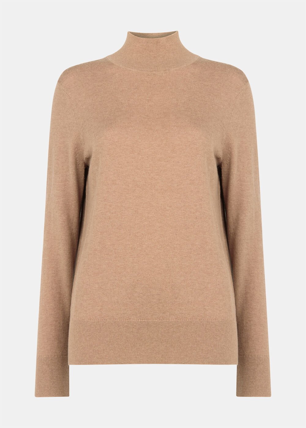 Fine Wool Mix Funnel Neck Knit