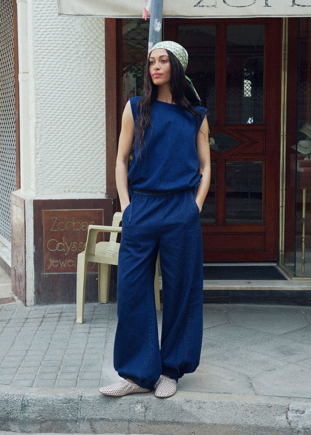 Tie Hem Balloon Trouser