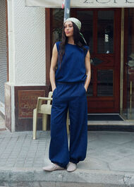 Tie Hem Balloon Trouser