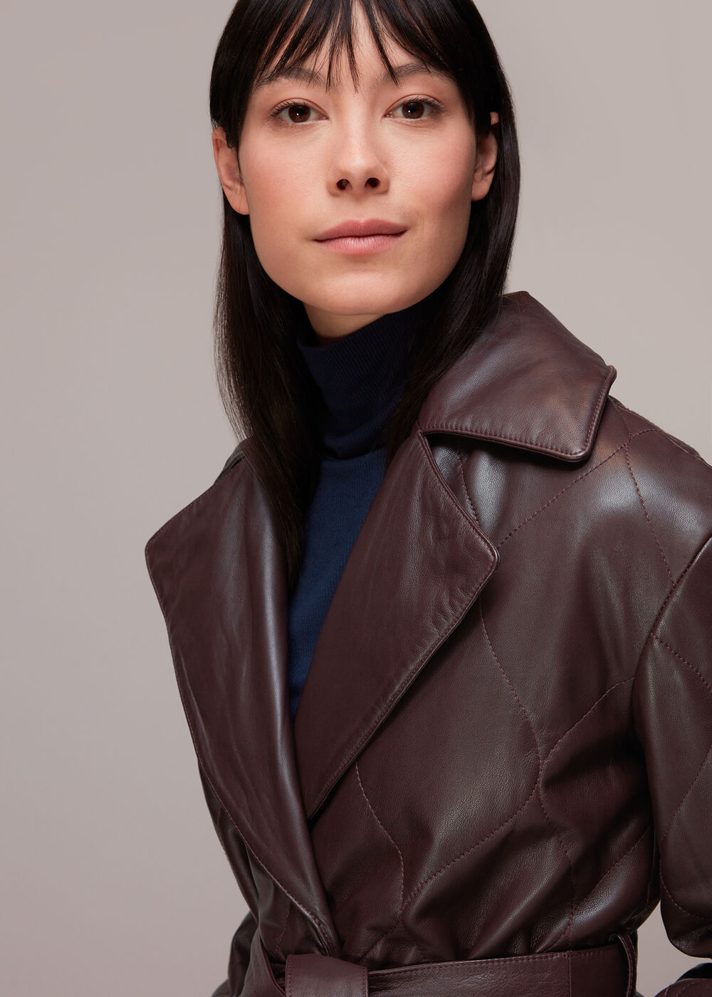 Luna Leather Belted Jacket