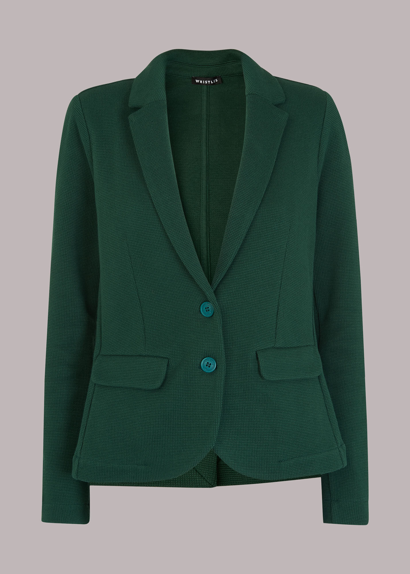 Dark Green Slim Fit Jersey Jacket