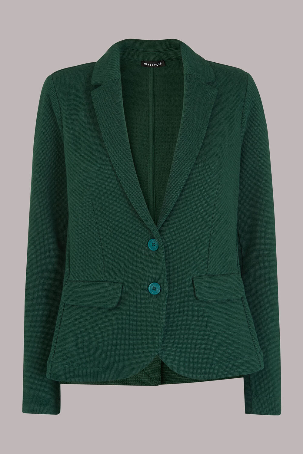 Dark Green Slim Fit Jersey Jacket