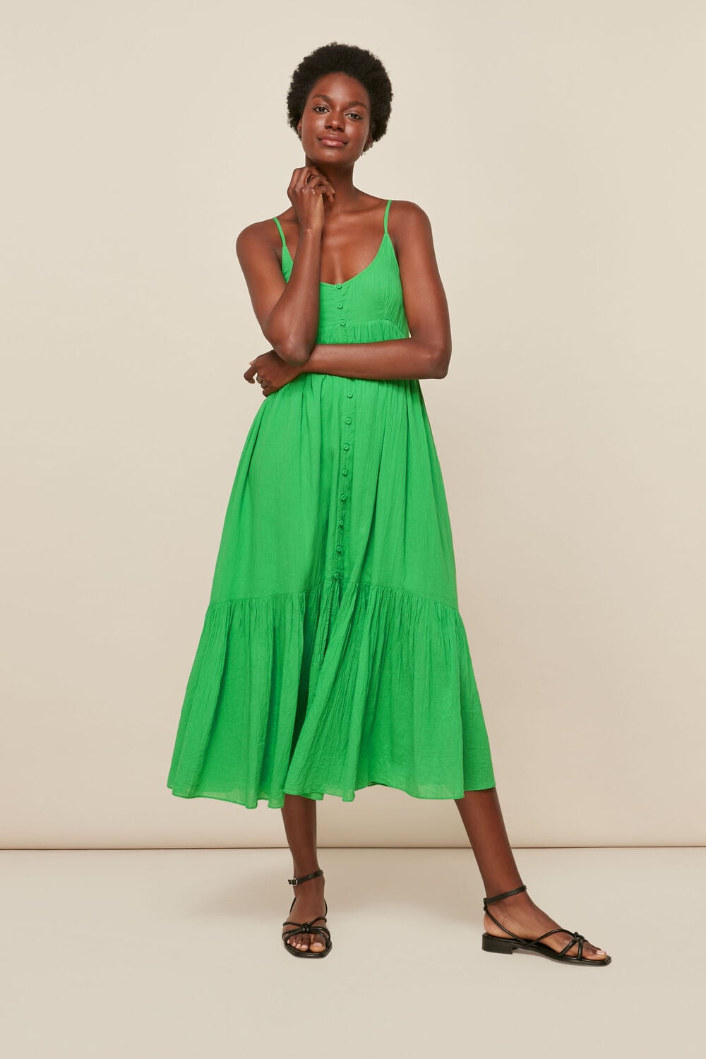Trapeze Cotton Voile Dress