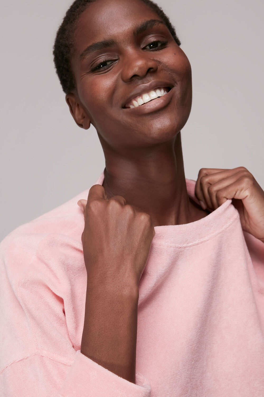 Towelling Boyfriend Sweatshirt