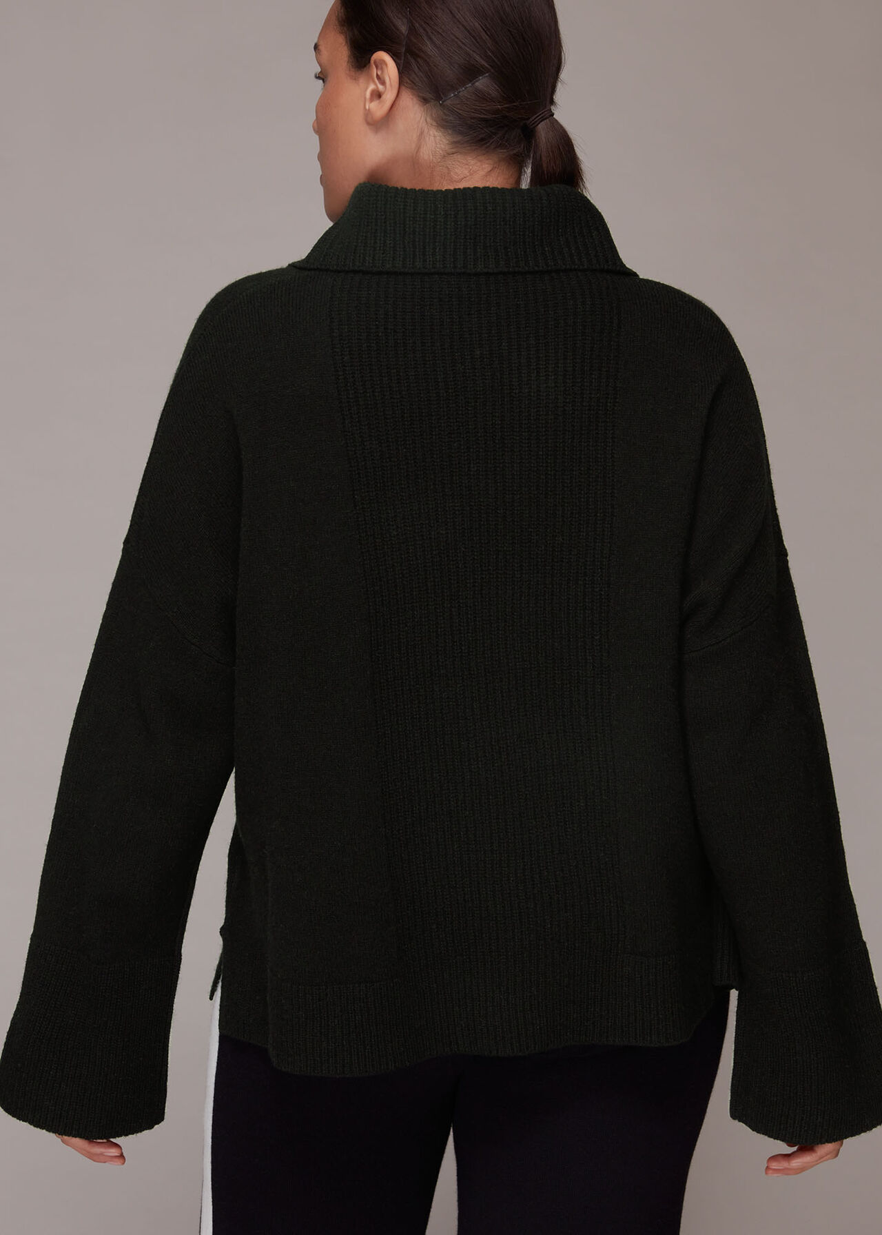 Rib Detail Collar Jumper