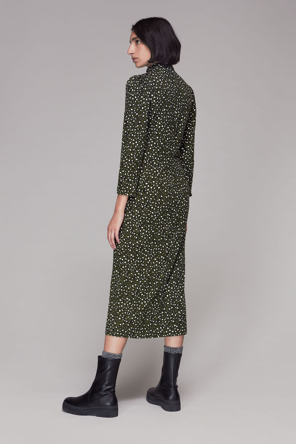 Wild Leopard Jersey Midi Dress