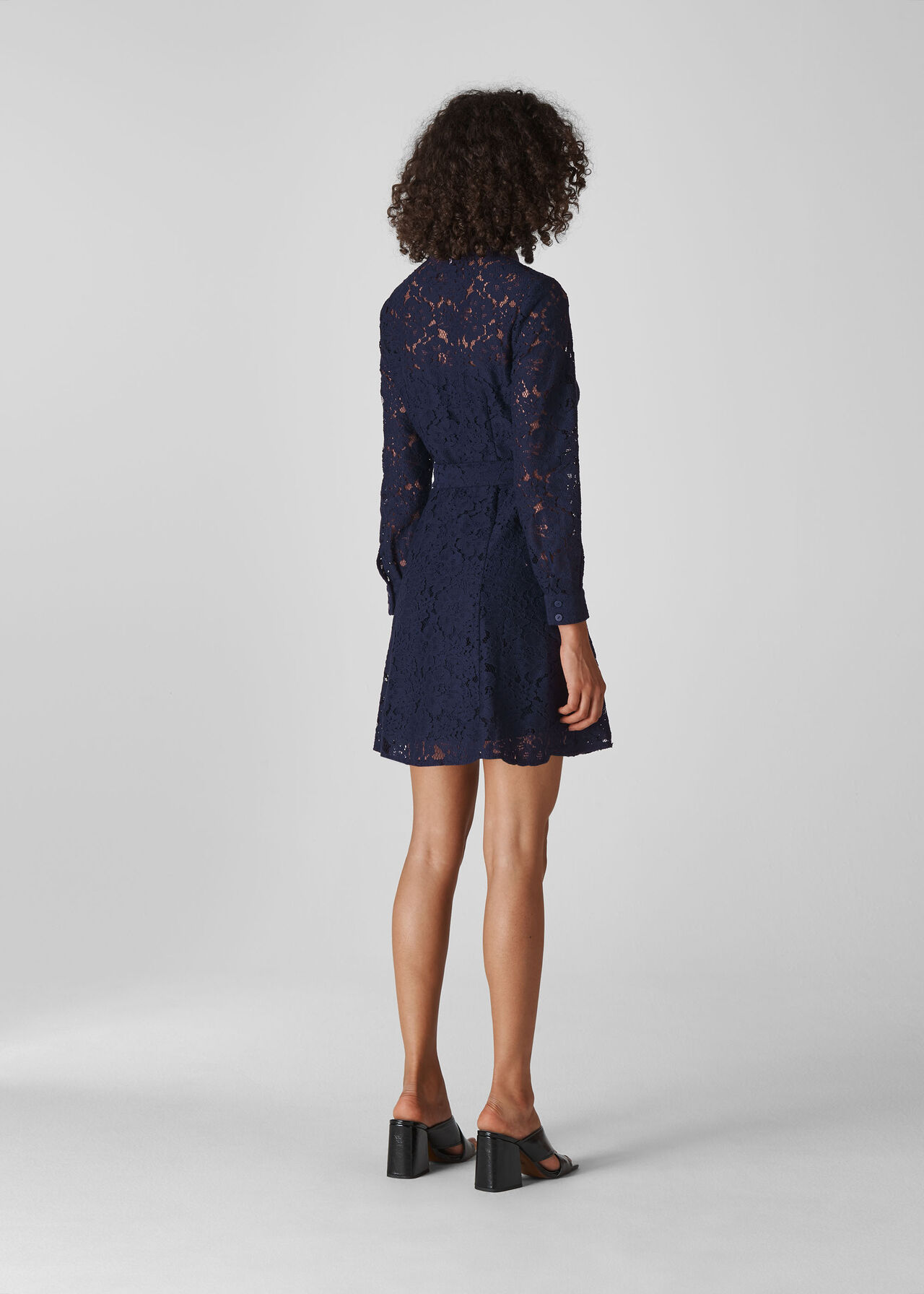 Oliviana Lace Mini Dress Navy