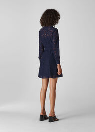 Oliviana Lace Mini Dress Navy