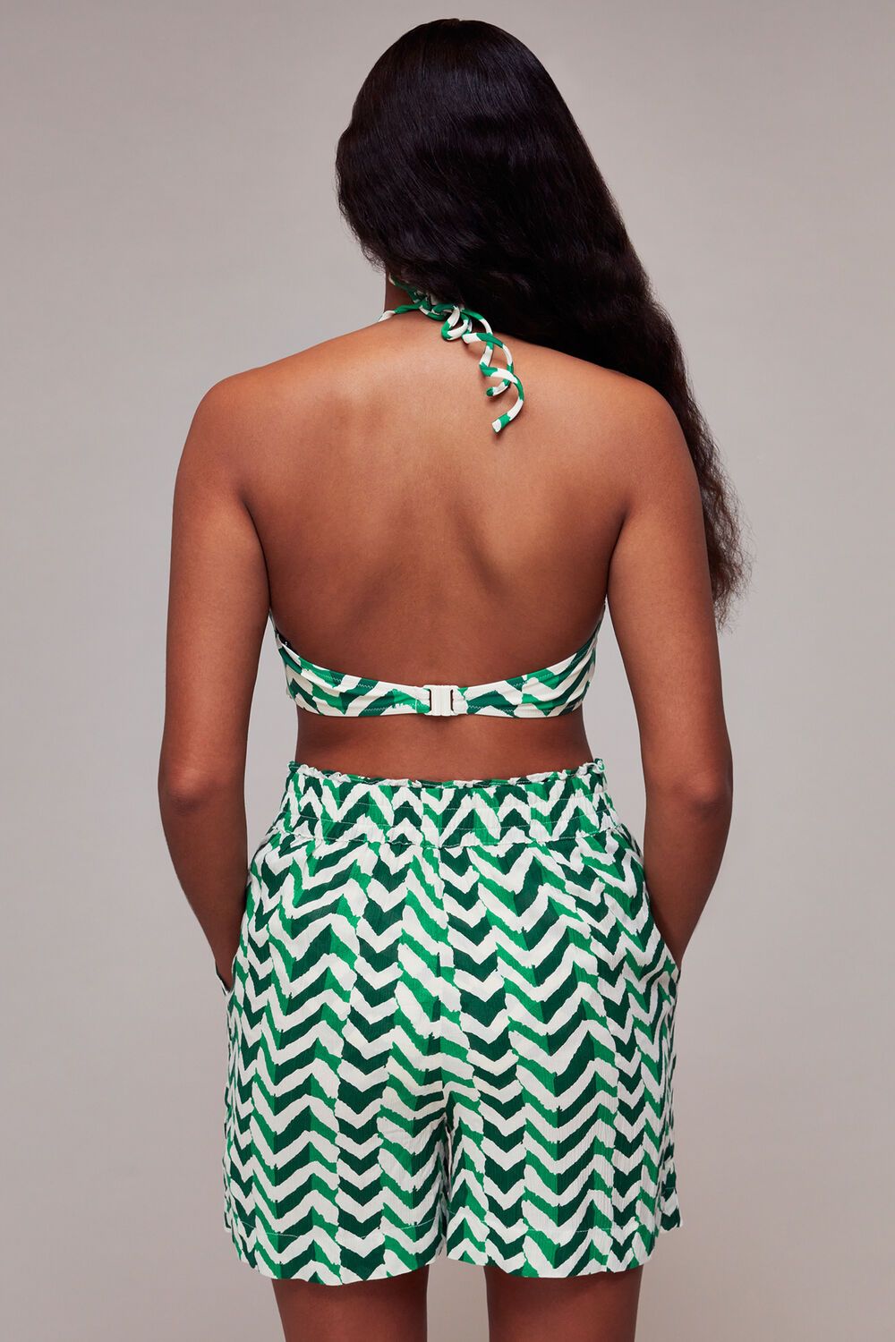 Chevron Ruched Bikini Top