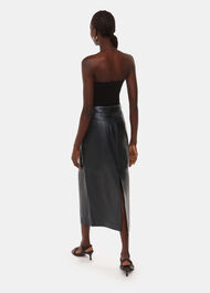 Jamie Leather Midi Skirt
