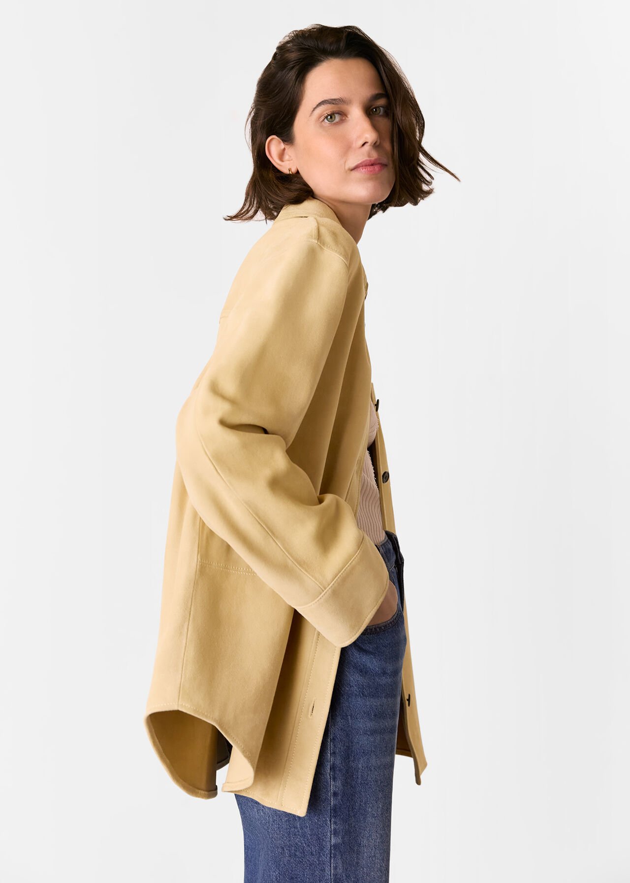 Sam Suede Leather Overshirt