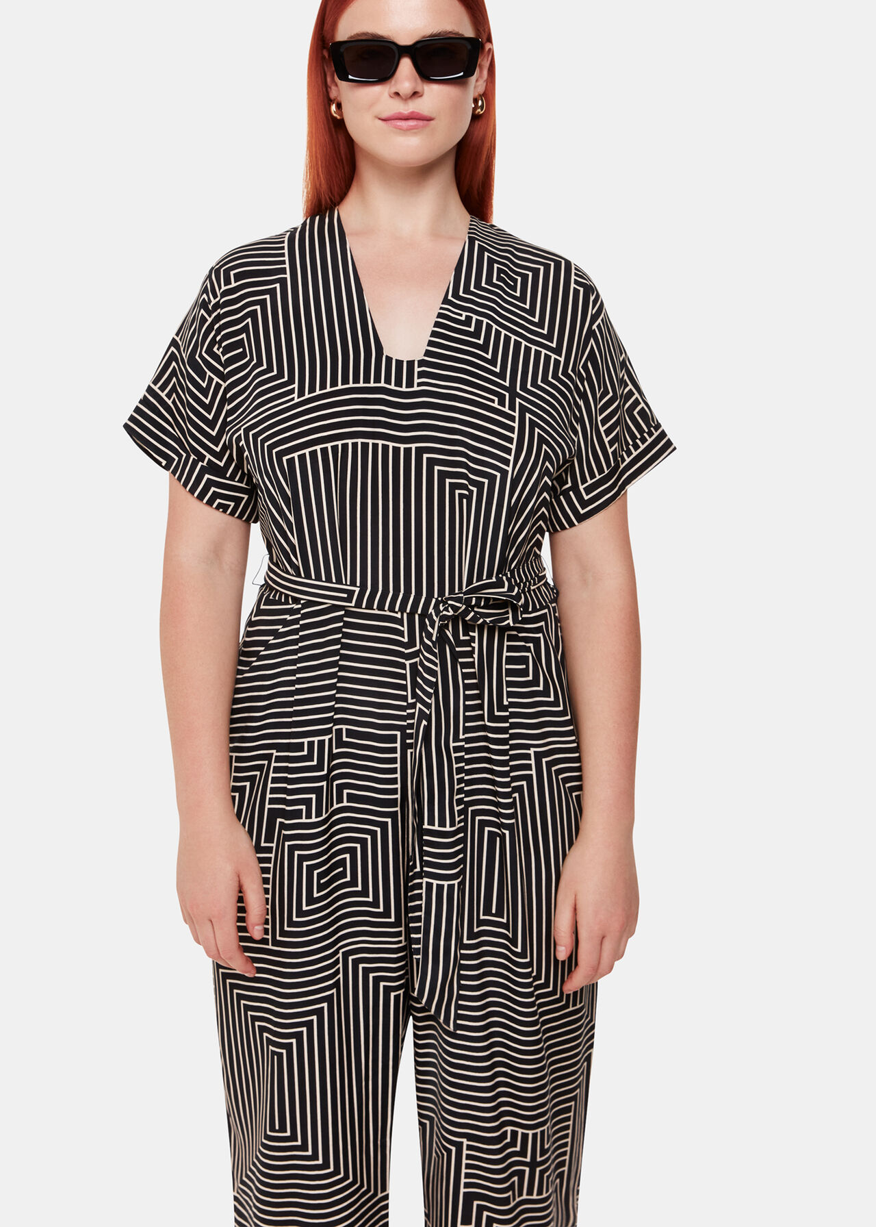 Angled Stripe Jumpsuit