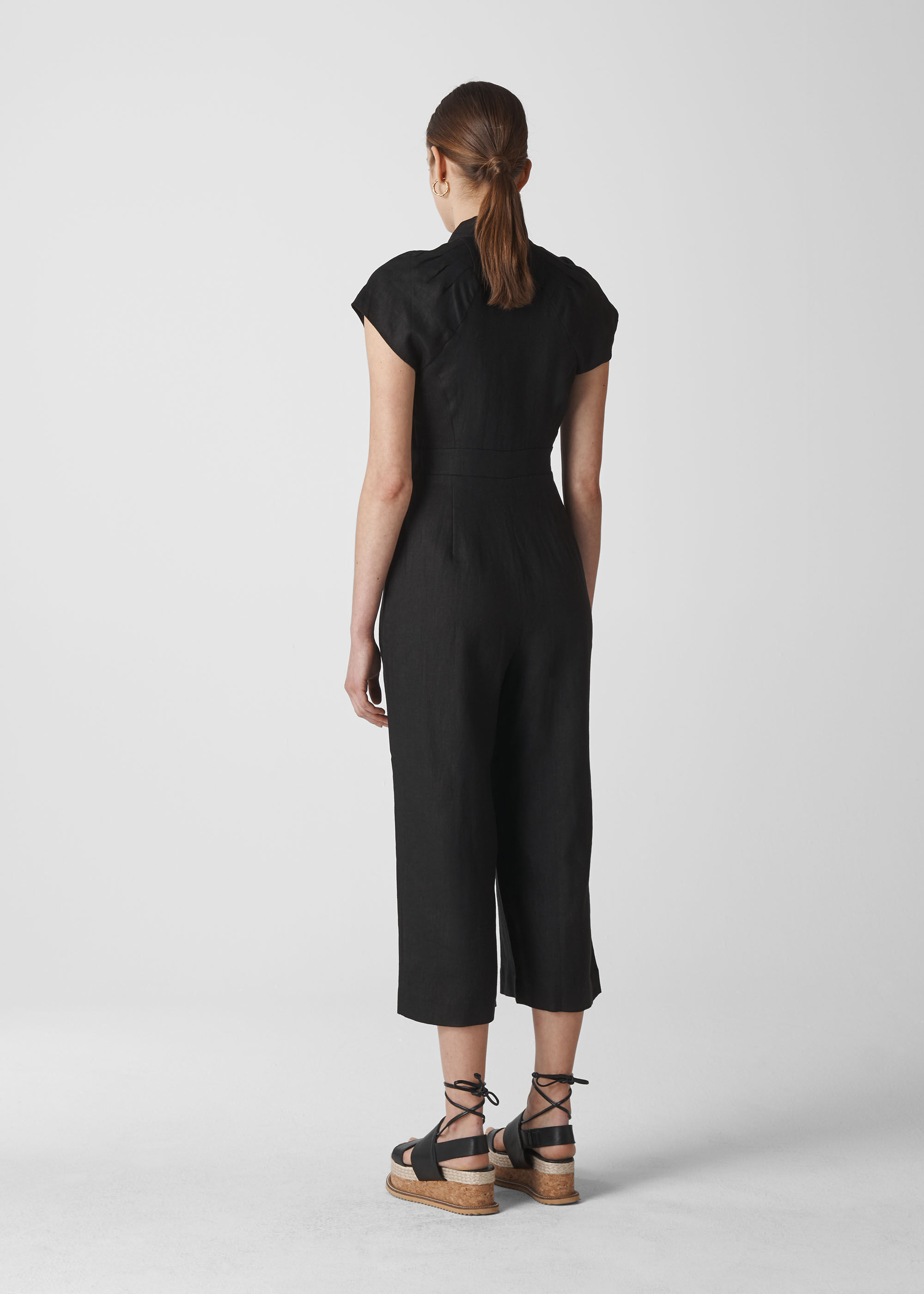 sana linen button jumpsuit