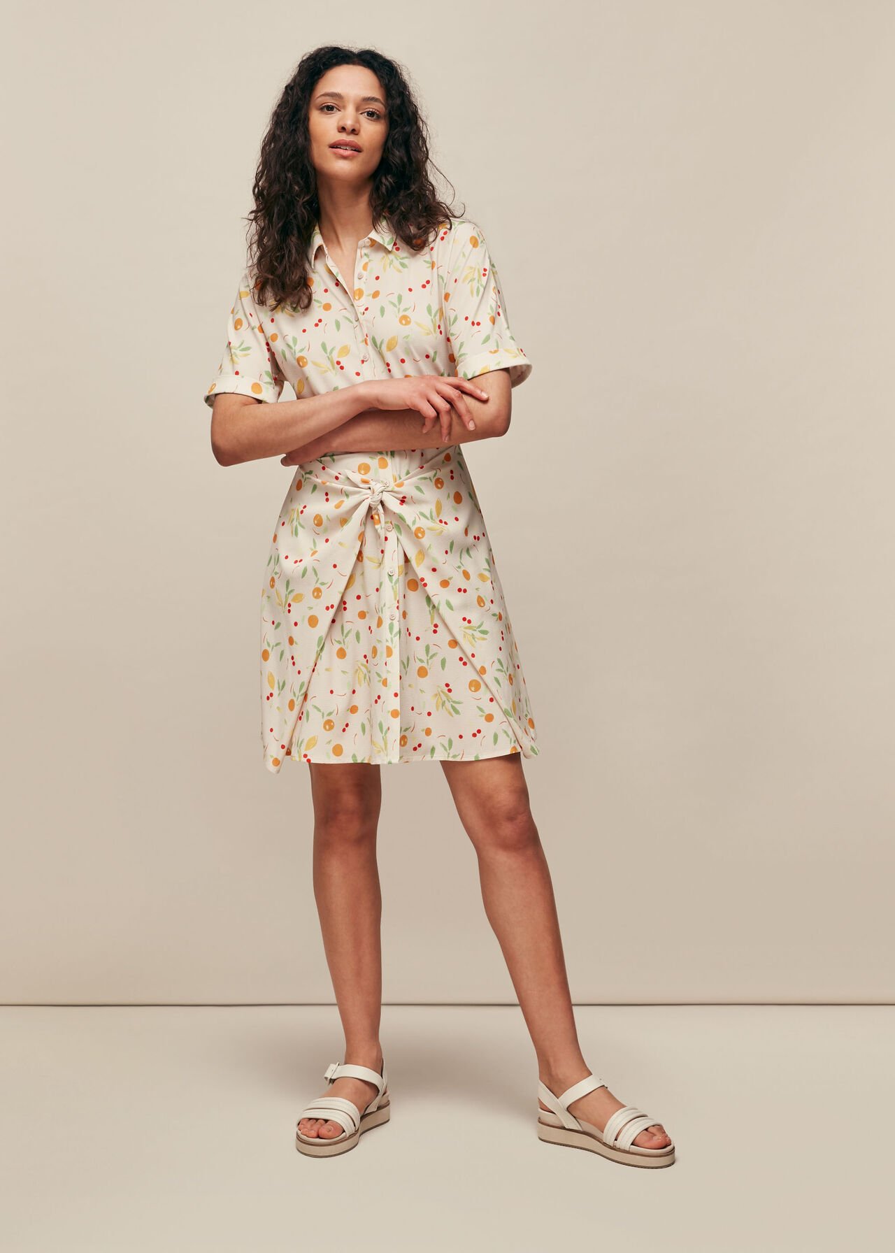 Dolly Fruit Tie Front Dress