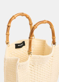 Bamboo Handle Crochet Bag