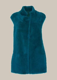 Meri Long Sheepskin Gilet