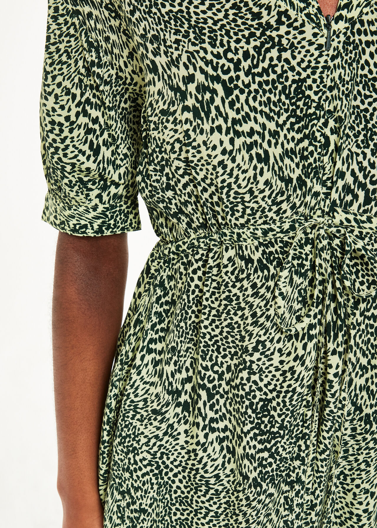 Diagonal Leopard Print Dress