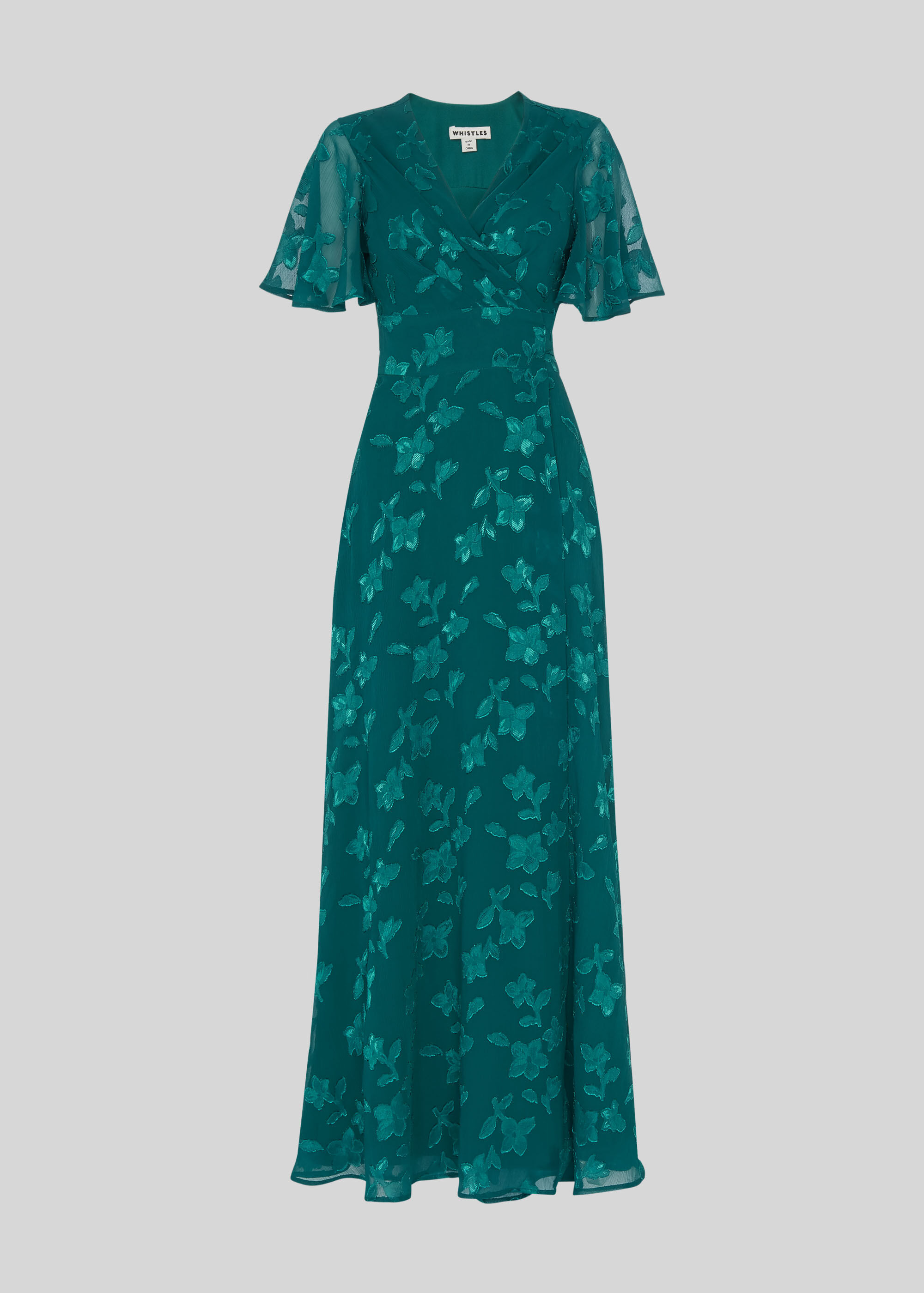 blue and green maxi dress