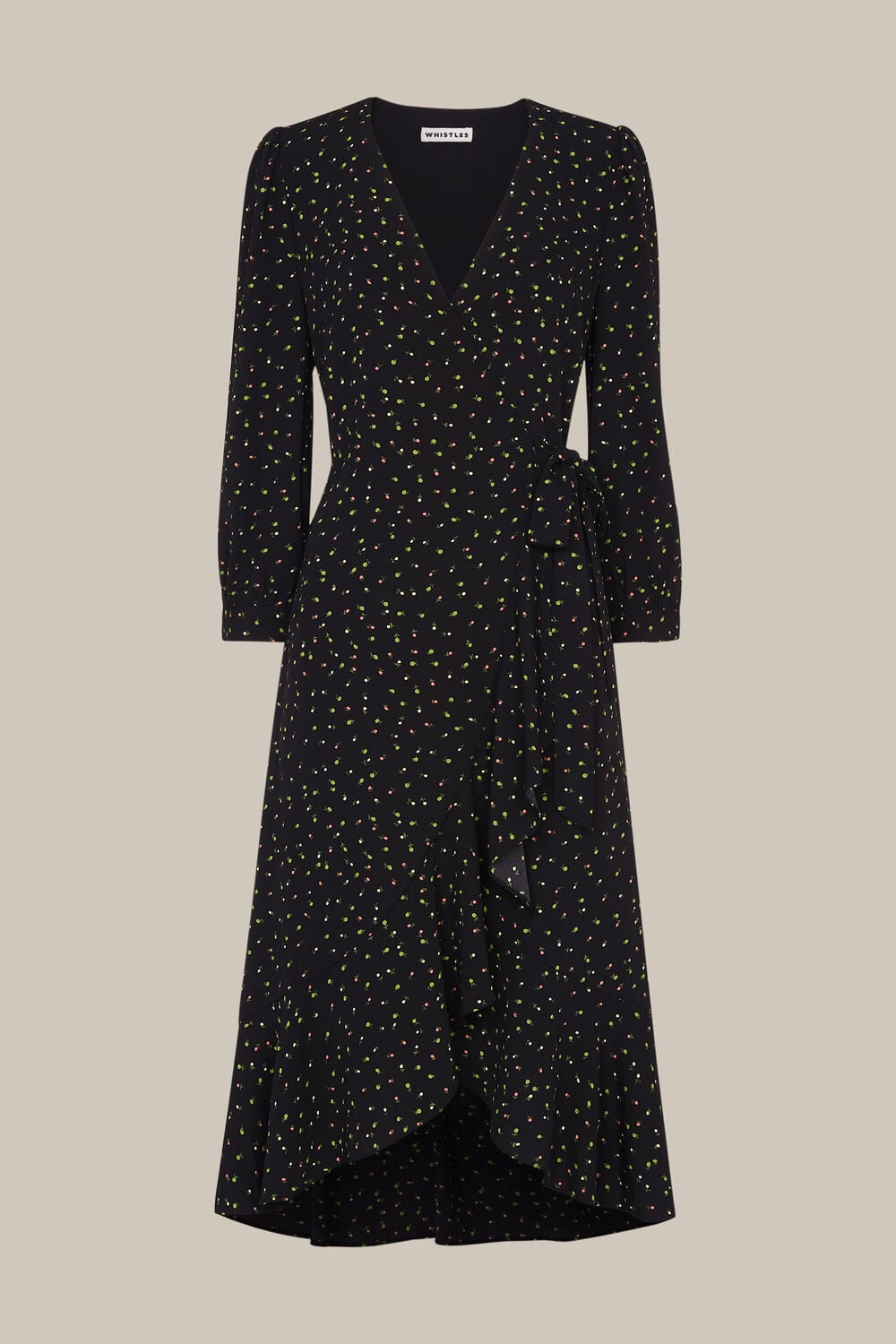 Bright Bud Print Wrap Dress