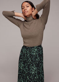 Abstract Brushstroke Skirt