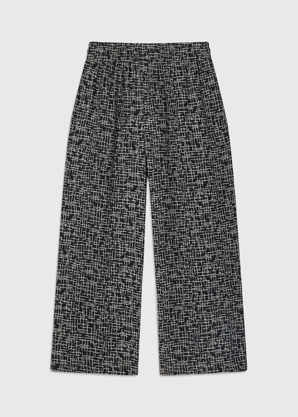 Petite Woven Grid Crop Trouser