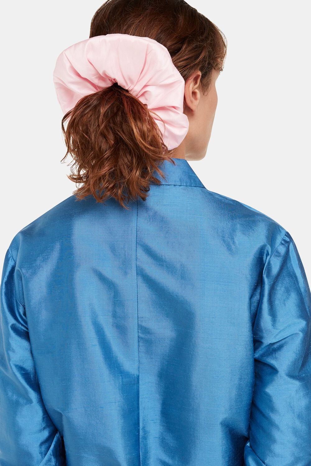 Pale Pink Hai Dupion Scrunchie