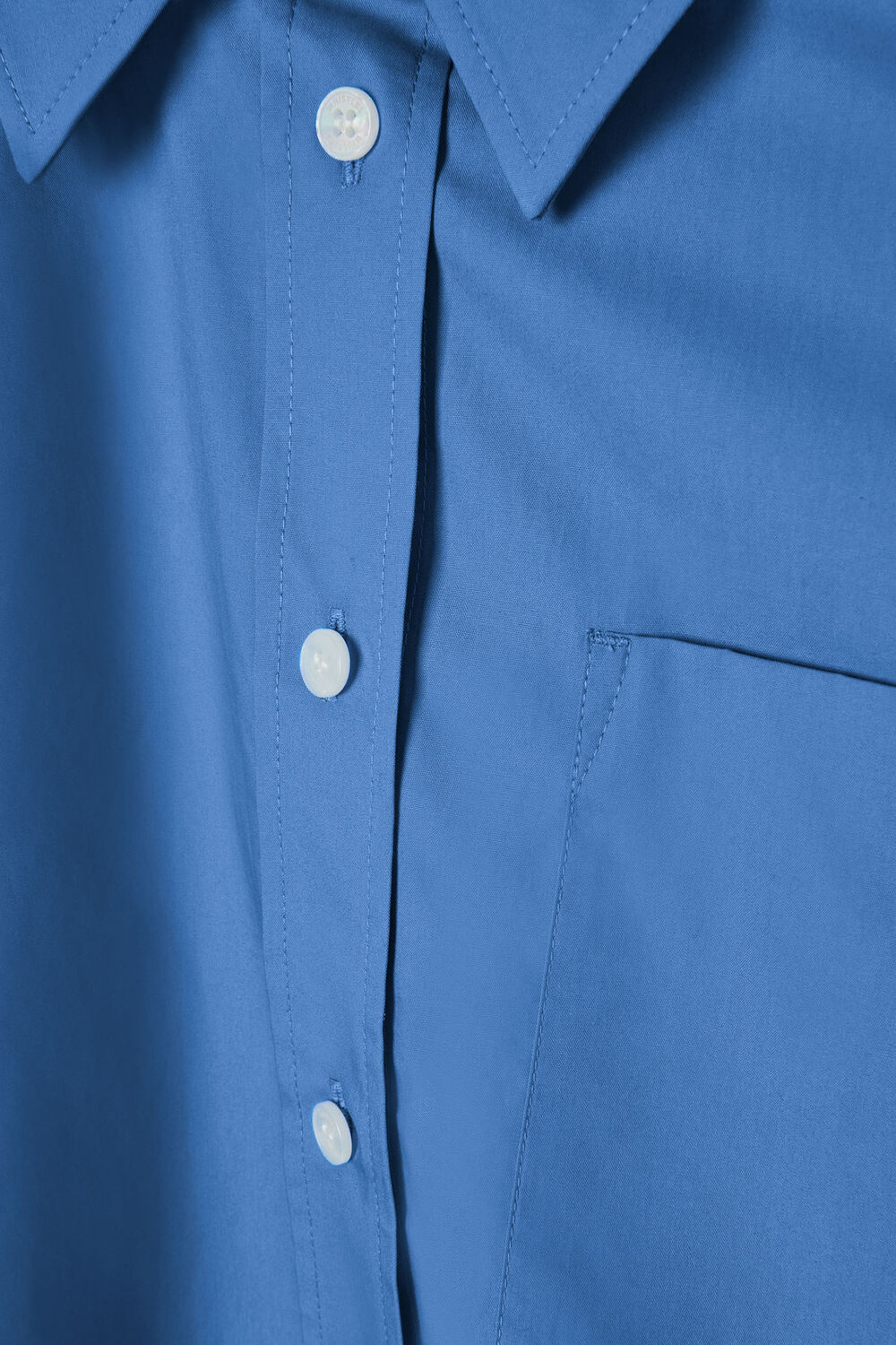 Blue Oversized Cotton Poplin Shirt