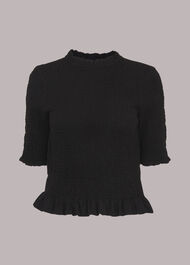 Short Sleeve Shirred Top