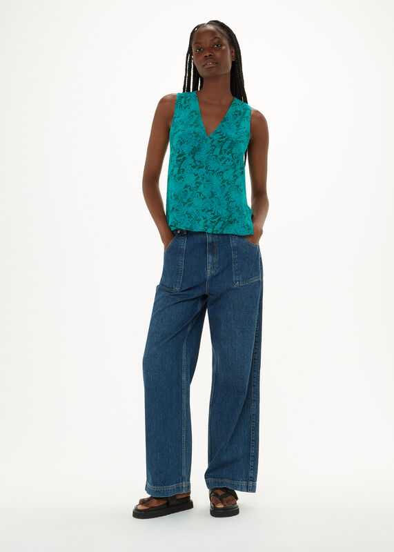 Diagonal Snake Vest Top