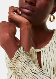 Shibori Stripe Detail Blouse