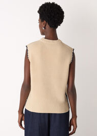 Blanket Stitch Wool Mix Tank