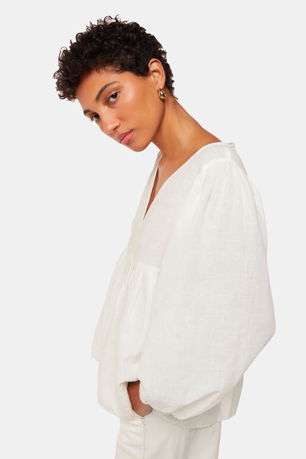 Gloria Linen Blend Blouse