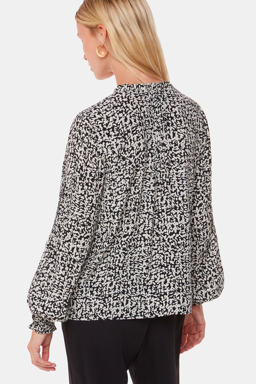 Scribble Print Blouse