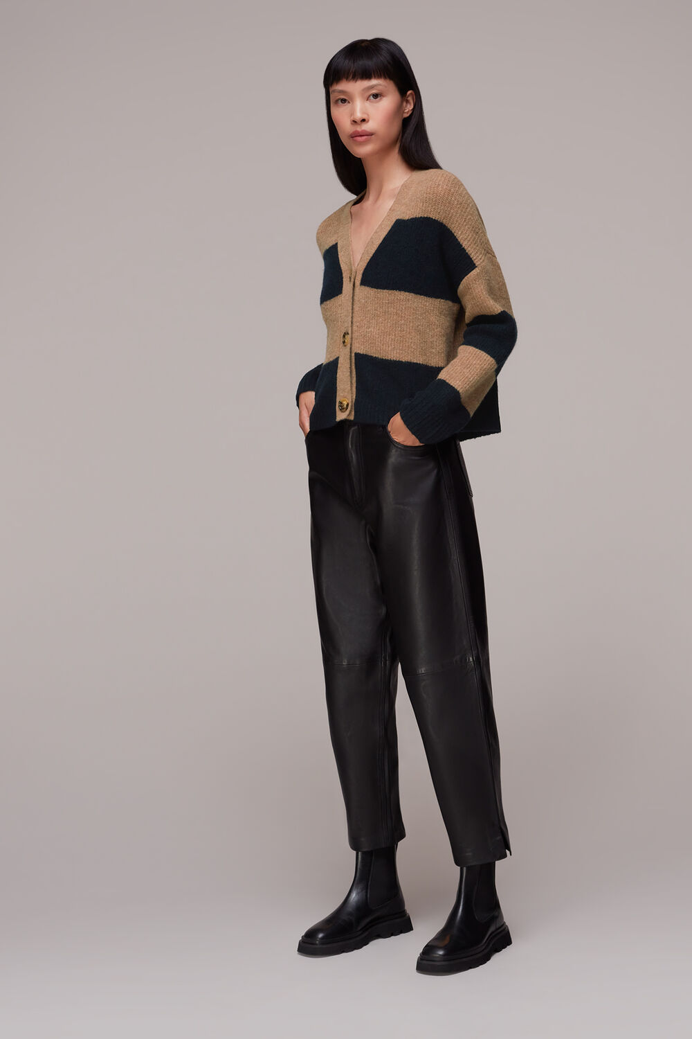 Stripe Ribbed Cardigan