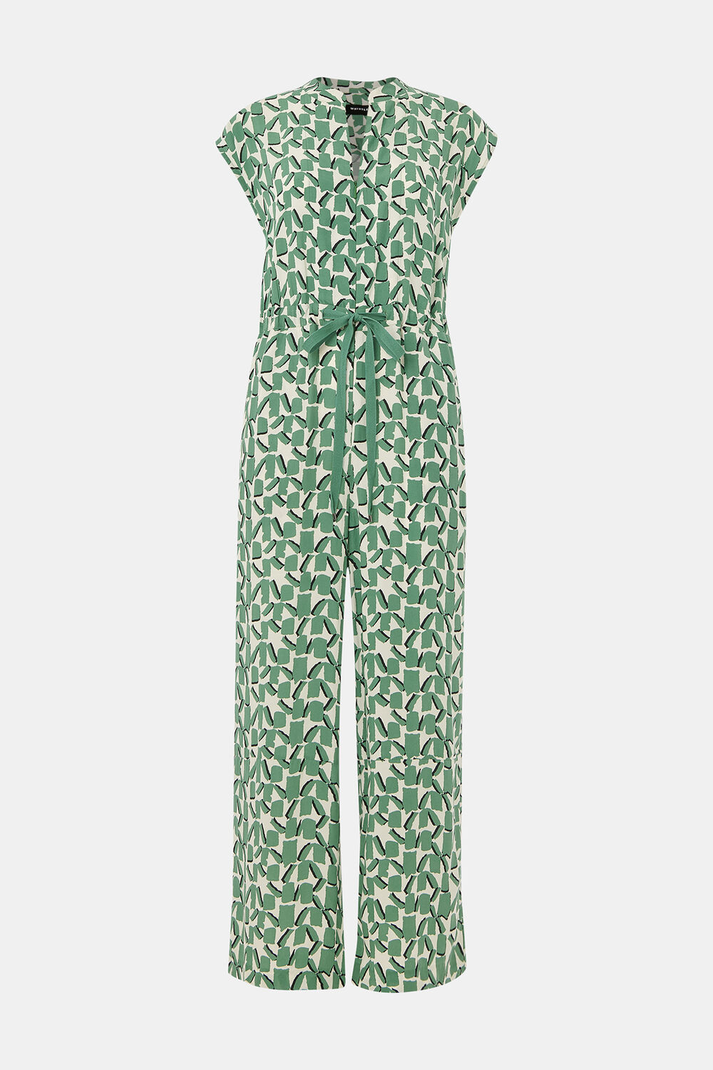 Petite Abstract Squares Jumpsuit