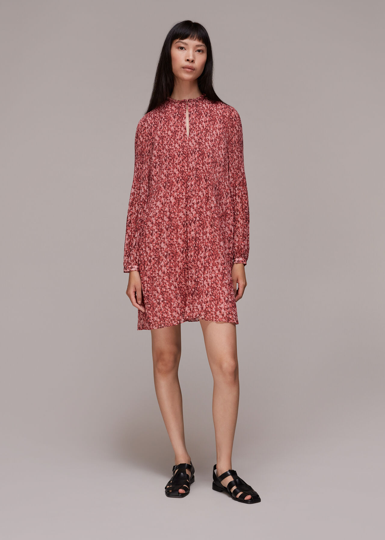 Speckled Fleck Plisse Dress