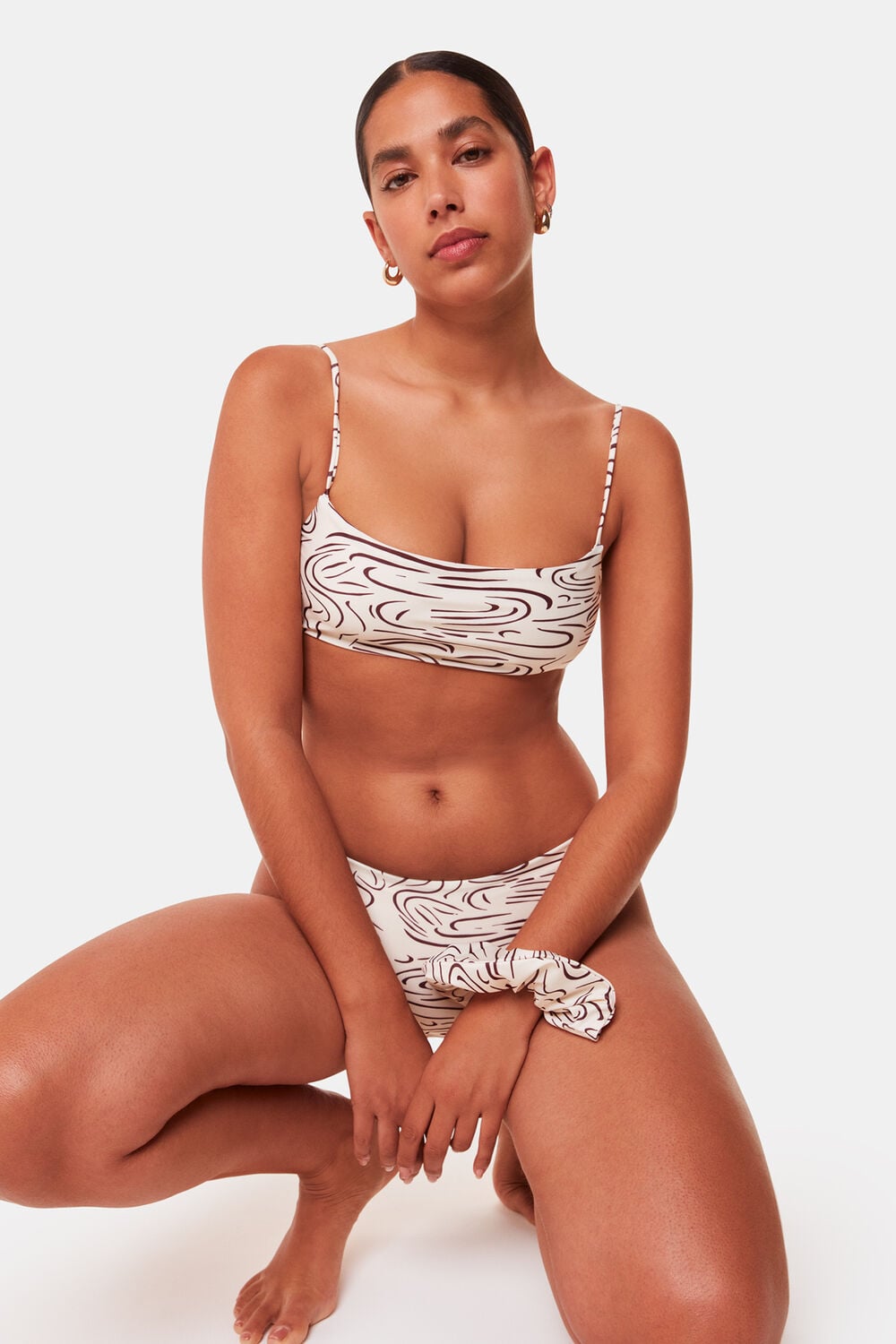 The Longing Wave Print Bikini Brief