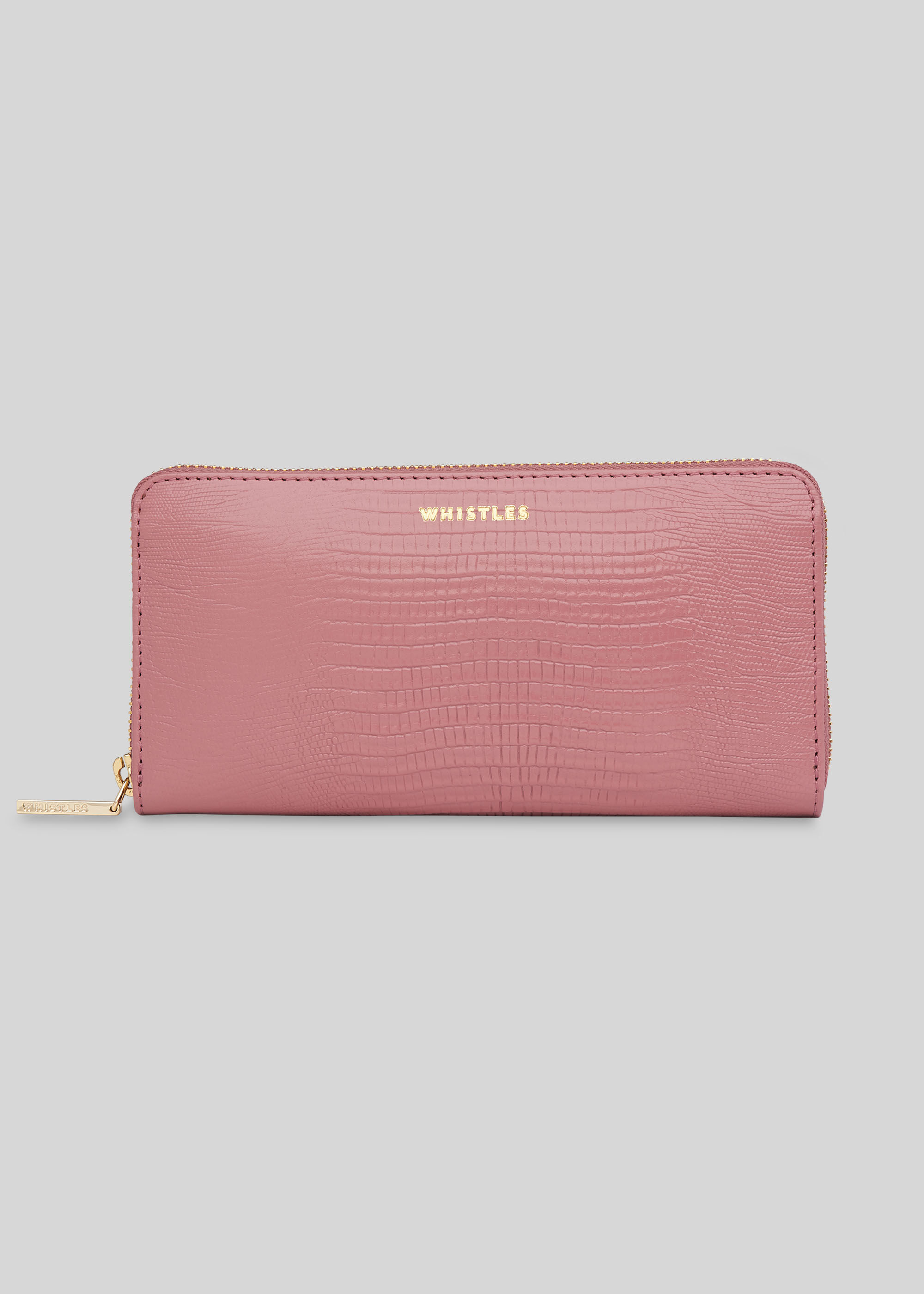 Dusty Pink Lizard Long Purse WHISTLES